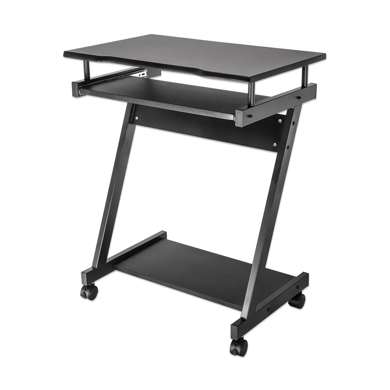 Techly Ica-Tb 935B-Scrivania Compatta Con Ripiano Tastiera Estraibile-Colore Nero