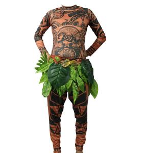 Costume Uomo Tuta - Maui-L- Tatuata Polinesiana - Vaiana-