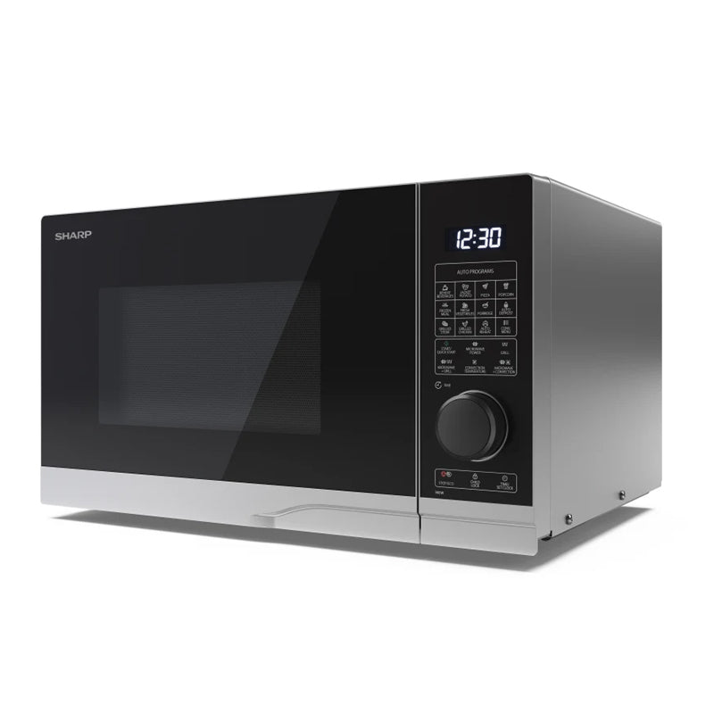 Sharp Ycpc284Aes  Forno A Microonde 28L  900W  Controllo Digitale  Grill  11 Livelli Di Potenza  Black/Silver