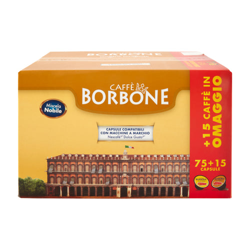Caffe'' Borbone Miscela Nobile (Blu)  Box 90 Capsule Compatibili Nescafe'' Dolce Gusto