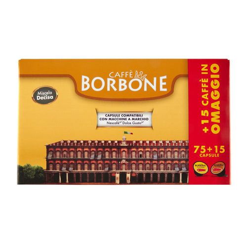 Caffe'' Borbone Miscela Decisa (Nera)  Box 90 Capsule Compatibili Nescafe'' Dolce Gusto