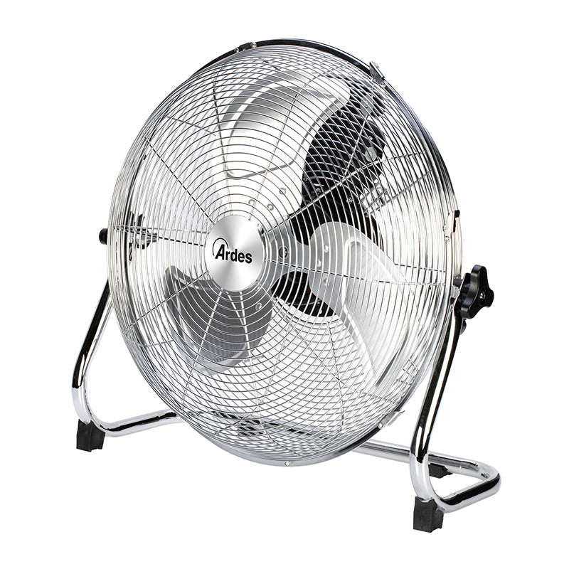 Ardes Box Chrome 40 (Ar5C40B )-Ventilatore Da Pavimento In Metallo 3 Pale Da 40Cm 45 Watt 3 Velocita''