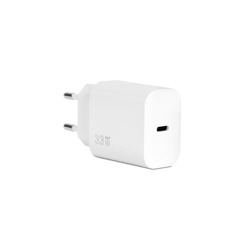 Vultech Cc-133Pdcugwh-Caricatore Universale 1 Porta Type-C Pd33 Qc 3.0 Gan 33W Pps Bianco Dimensioni Compatte