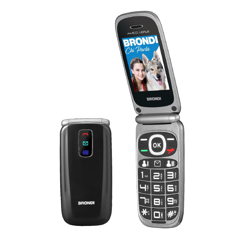 Brondi Amico Leale (Nero) - Telefono Cellulare Senior