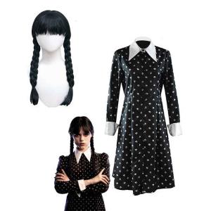 Mercoledi' Addams Vestito C/Parrucca M 12Anni