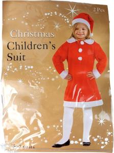 Costume Recite Babbo Natale Bimbo/A Costume 4/7 Anni