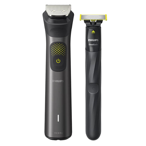 Philips Multigroom 9000 + One Blade (Mg9550/15) - Tagliacapelli Barba Corpo E Rifinitore Kit 14 In 1