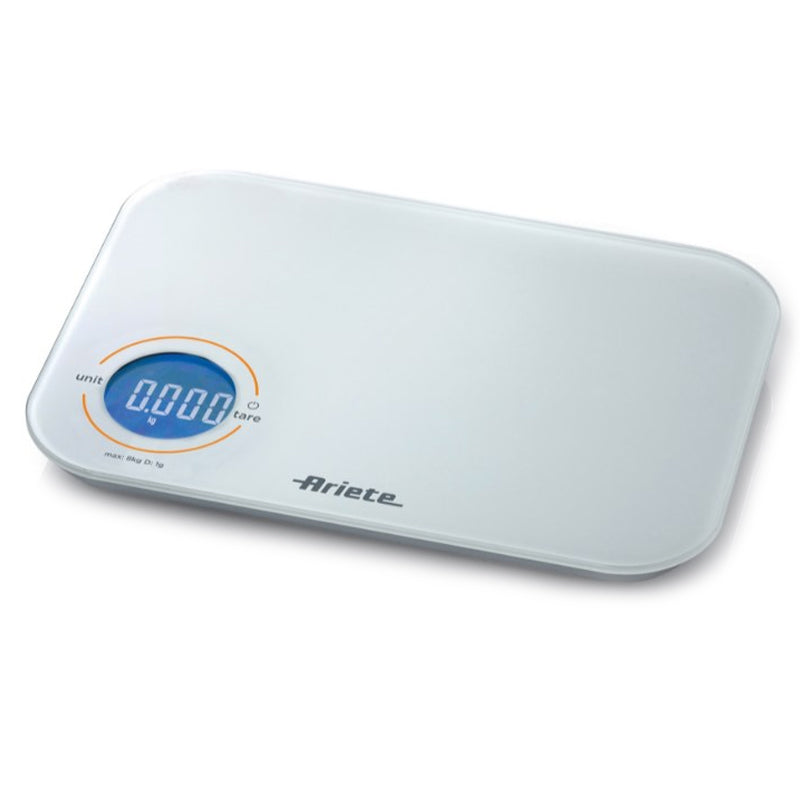 Ariete 851 - Bilancia Da Cucina In Vetro - Peso Rilevato 5Gr / 8Kg
