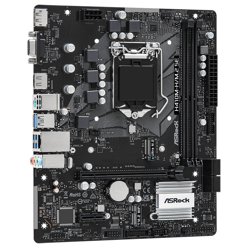 Asrock H410M-H/M.2 Se - Mainboard Micro Atx - Ddr4 - Socket 1200 (90-Mxbmu0-A0Uayz)