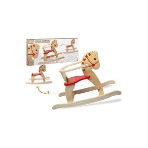 Cavallo A Dondolo Legno C/Protezione