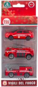 Confezione 3 Auto Vigili Del Fuoco 1/64