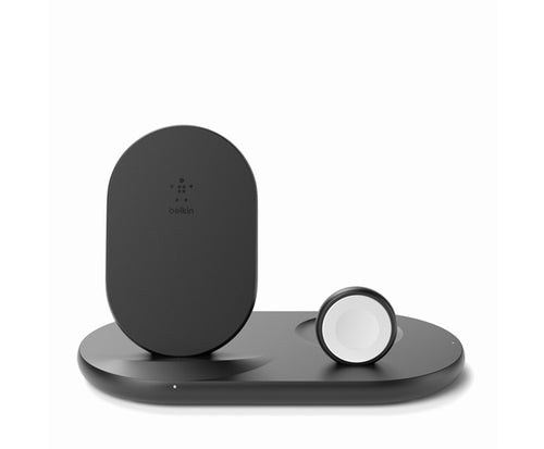 Supporto Wireless 3 In 1 - Stand + Watch + Airpods - Nero