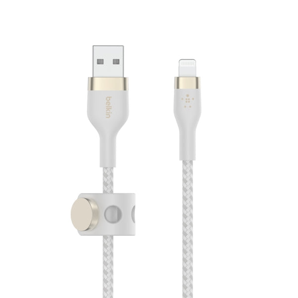 Cavo Intrecciato Silicone Da Usb-A A Lightning 3M - Bianco