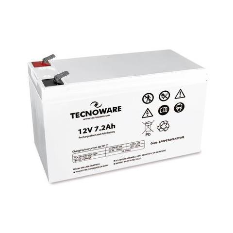 Tecnoware Power Battery 12V 72Ah (Eacpe12V7A2Twb)  Batteria Ermetica Al Piombo  Faston 63 Mm