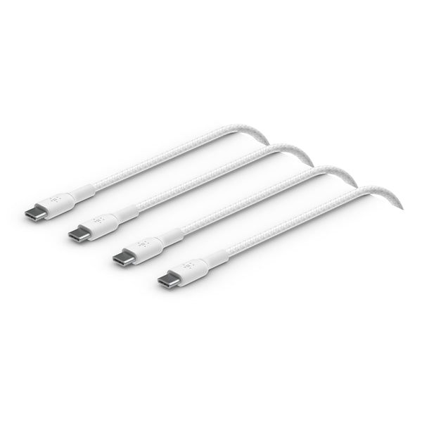 Cavo Intrecciato Pvc Usb-C To Usb-C 1M Twin Pack - Bianco