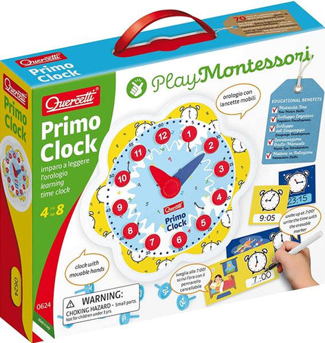 PLAY MONTESSORI PRIMO CLOCK IMPARO A LEGGERE L'OROLOGIO