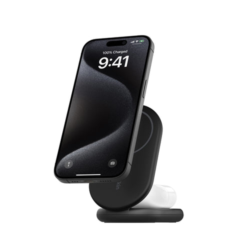 Supporto Di Ricarica Wireless 2In1 15W Qi2 - Nero