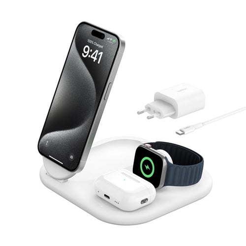 Supporto Di Ricarica Wireless 3In1 15W Qi2 - Bianco