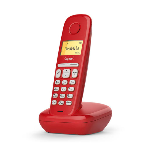 Gigaset A170 (Rosso)  Telefono Cordless  Funzione Sveglia