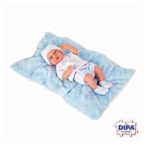 Bebe' Vinile Cm.40 Azz Corpo Sil.C.Cuscino