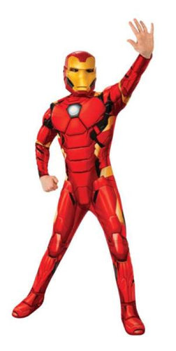 Costume Iron Man Con Muscoli Mis. L 7.-8 Anni H 128 Cm