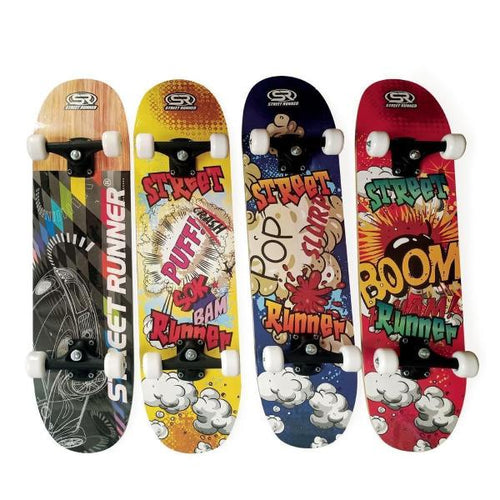 Play Out - Skateboard Cm.80 In Legno Serigrafato 4 Modelli