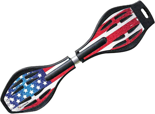 Skateboard Snake 2 Ruote Urban Wave Stampa Bandiera Usa Con Luci