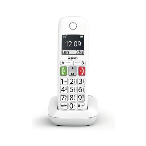 Gigaset E290 (Bianco)  Telefono Cordless Senior  Vivavoce  Tasti Grandi