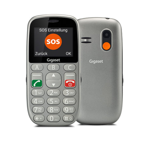 Gigaset Gl390 (Grigio)  Telefono Cellulare Senior Barphone