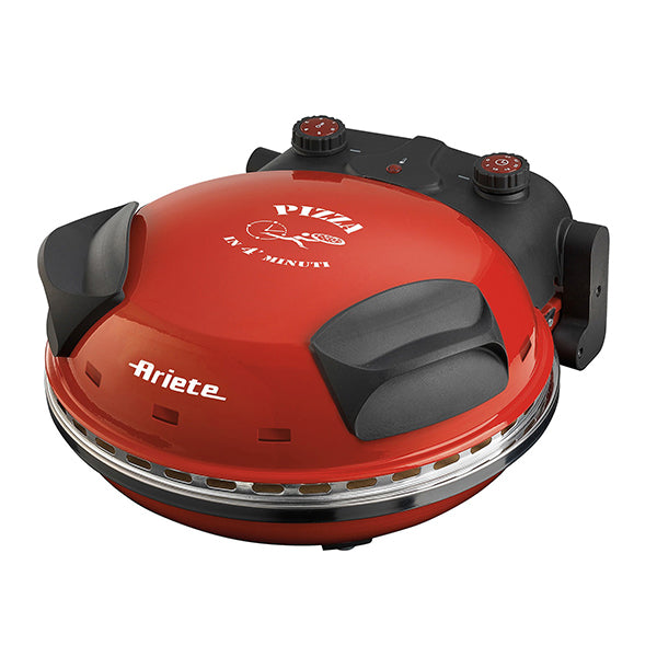 Ariete Forno Pizza Rosso (0909/10)- Pistra In Pietra Refrattaria-5 Livelli Cottura-1200W