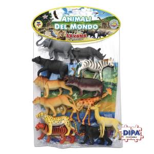 Busta Animali Savana Pz 12