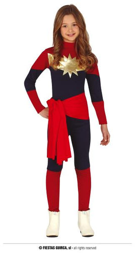 Costume Capitana Dello Spazio Taglia 7-9 Anni Miss Marvel