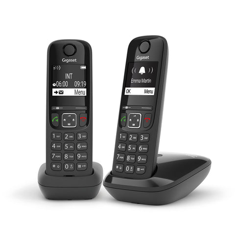 Gigaset As690 Duo (Nero)  Telefono Cordless Doppio  Vivavoce