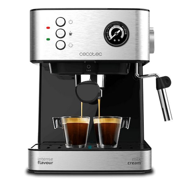 Caffettiera Express a Leva Power Espresso 20 Professionale 1,5 L Argentato Nero