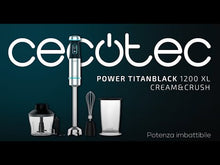 Carica e avvia il video nel visualizzatore di galleria, Frullatore a immersione Power TitanBlack 1200 XL Cream&amp;Crush
